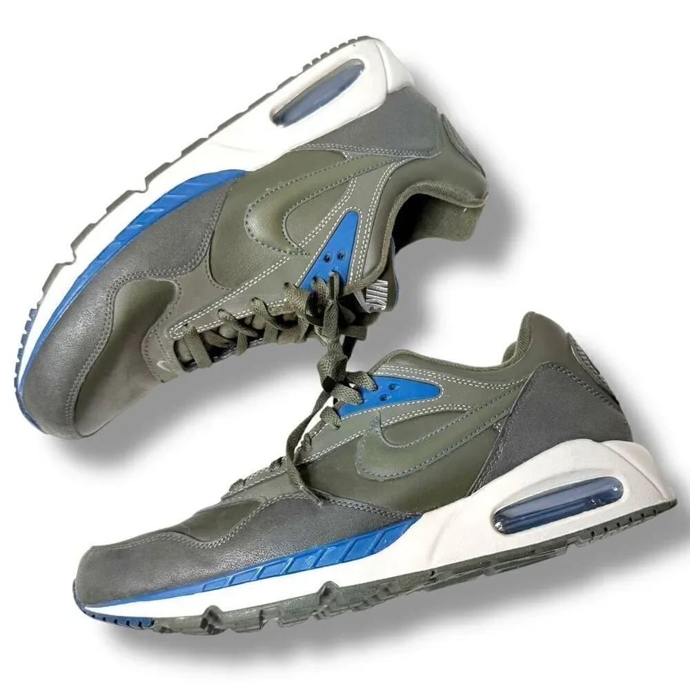 Nike Air Max Correlate Leather Sneakers Cargo Green Khaki/Blue Men’s Size 12